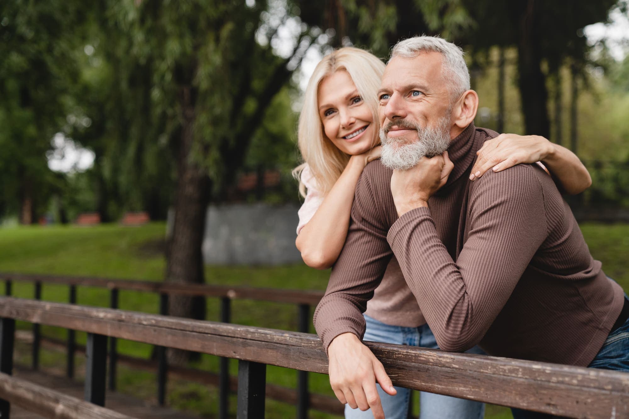 Elderly couple connecting with a psychiatrist via secure telehealth video