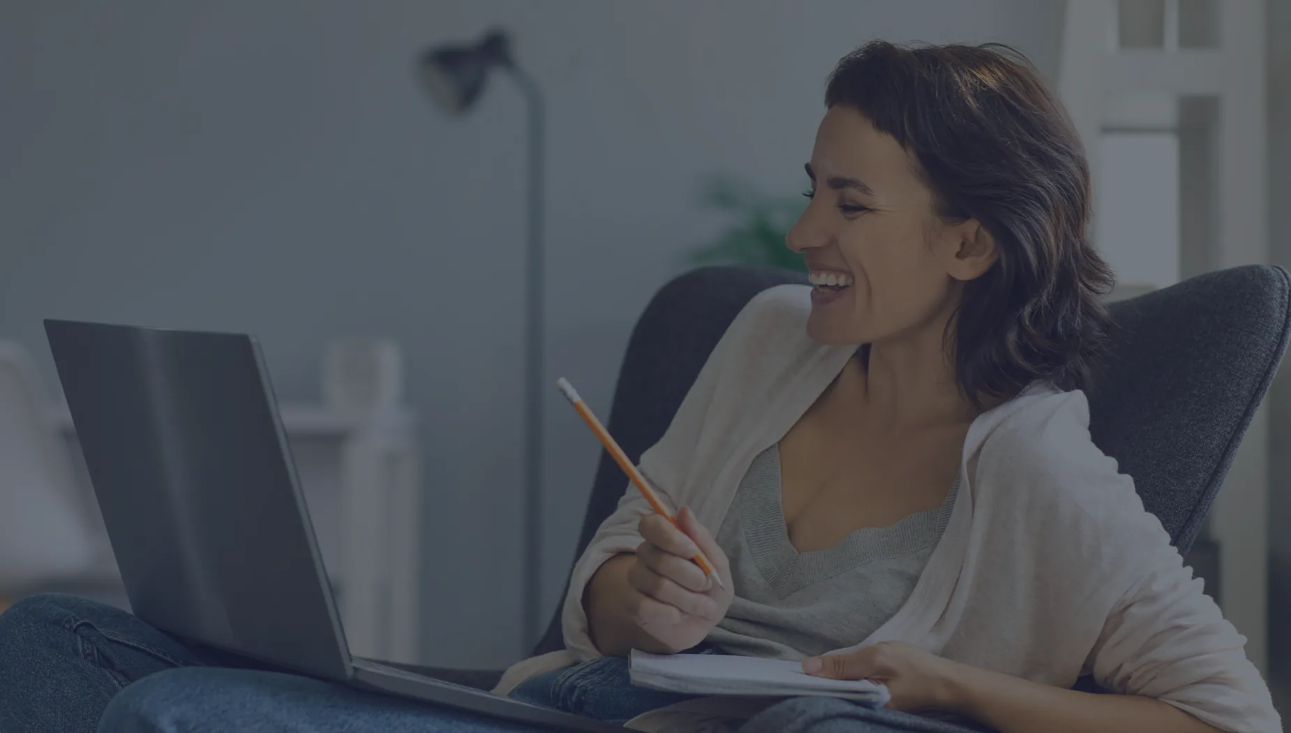 Psychiatrist conducting an online psychiatric evaluation via secure video